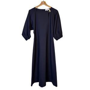 Sea New York Virgin Wool Blend Midi A Line Dress Size 2 Dolman Sleeve Minimalist